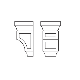 Naples White Small Corbel