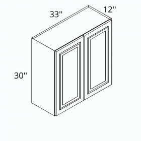 Graphite Shaker 33x30 Wall Cabinet