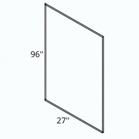Classic White Pre-Assembled 96x27 Refrigerator End Panel