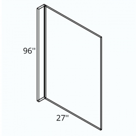 Classic White Pre-Assembled 96'' Refrigerator End Panel
