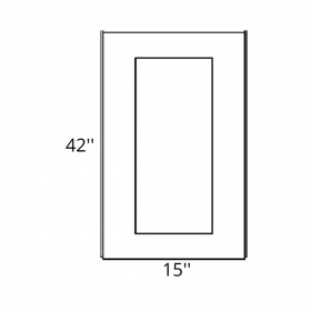 Diamond White Shaker Pre-Assembled 15x42'' Decorative Door