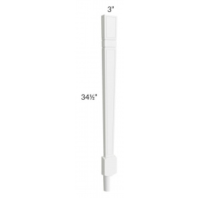 Modern White Shaker Pre-Assembled Decorative Leg