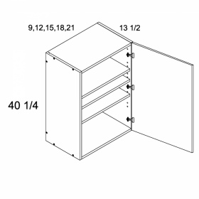 Euro White Pre-Assembled 12x40 Wall Cabinet