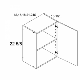 White Gloss Pre-Assembled 21x23 Wall Cabinet