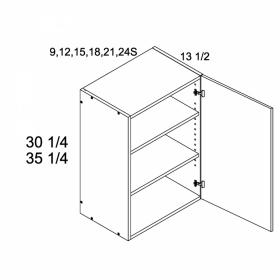 White Gloss Pre-Assembled 21x30 Wall Cabinet