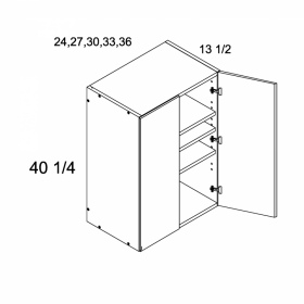 White Gloss Pre-Assembled 30x40 Wall Cabinet
