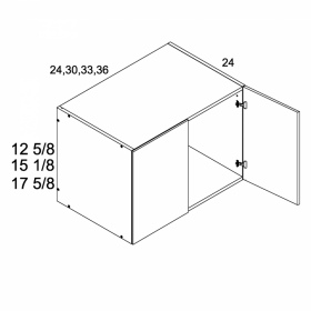 White Gloss Pre-Assembled 24x12x24 Wall Cabinet