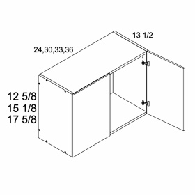White Gloss Pre-Assembled 36x15 Wall Cabinet