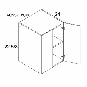 White Gloss Pre-Assembled 24x23x24 Wall Cabinet