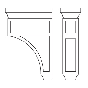Town Cream Glazed Pre-Assembled Large Corbel