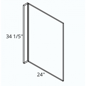 Vanilla Glazed Pre-Assembled Appliance End Panel with a 3