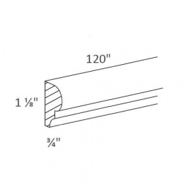 White Cream Pre-Assembled Chair Rail Molding