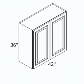 Smoky Shaker Pre-Assembled 42x36 Wall Cabinet