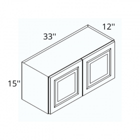 Smoky Shaker Pre-Assembled 33x15 Wall Cabinet