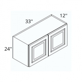 Smoky Shaker Pre-Assembled 33x24 Wall Cabinet