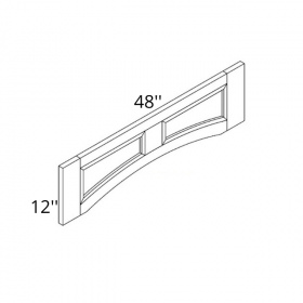 Smoky Shaker Pre-Assembled 48'' Arch Valance