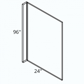 Eucalyptus Lite Grey Pre-Assembled 24x96 Refrigerator End Panel with a 3