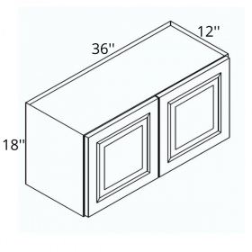 Bright Hazel Pre-Assembled 36x18 Wall Cabinet