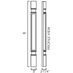 Milano Greystone Pre-Assembled Decorative Half Leg