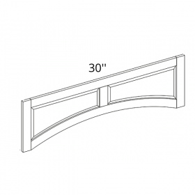 Graphite Shaker Pre-Assembled 30'' Arch Valance With Raised Panel