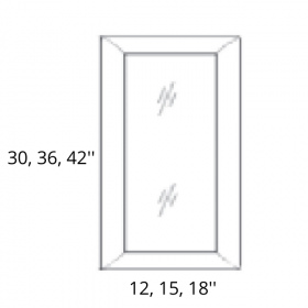 Chocolate Shaker Pre-Assembled 15x30'' Glass Door