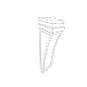 Chocolate Shaker Pre-Assembled Square Corbel
