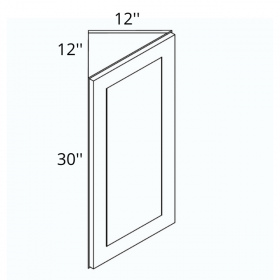 Light Oatmeal 12x30 Angle Wall Cabinet