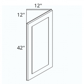 Light Oatmeal 12x42 Angle Wall Cabinet