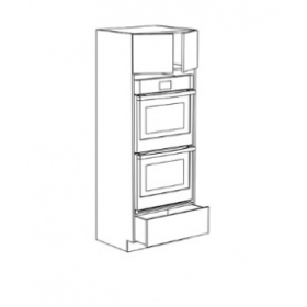 Euro Elm 30x84 Double Oven Cabinet