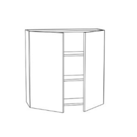 Euro Gloss Gray 24x36 Wall Cabinet