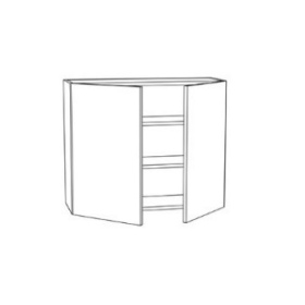 Euro Gloss Gray 30x30 Wall Cabinet