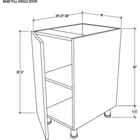 Club Base Cabinet Full Height Door