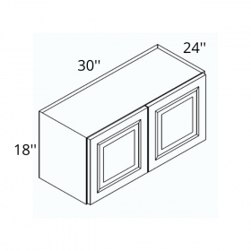 Beige Shaker Pre-Assembled 30x18x24 Wall Cabinet