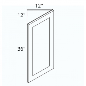 Beige Shaker Pre-Assembled 12x42 Angle Wall Cabinet