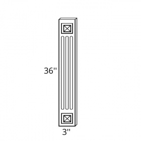 Beige Shaker Pre-Assembled 3x36 Rosette Wall Filler