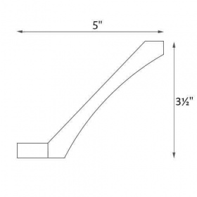 Beige Shaker Pre-Assembled Cove Molding