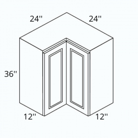 Beige Shaker Pre-Assembled 24x36 Wall Corner Cabinet