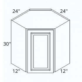 Chocolate Shaker Pre-Assembled 24x30 Corner Wall Cabinet