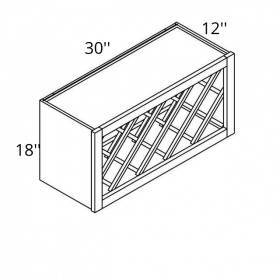 Chocolate Shaker Pre-Assembled 30x18 Wine Cabinet