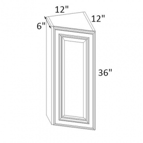 Chocolate Shaker Pre-Assembled 12x36 Angle Wall Cabinet