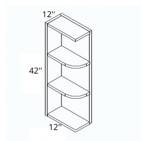 Graphite Shaker Pre-Assembled 12x42 Open End Shelf Cabinet